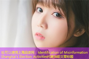 Identification of Misinformation in Shanghai's Election Activities